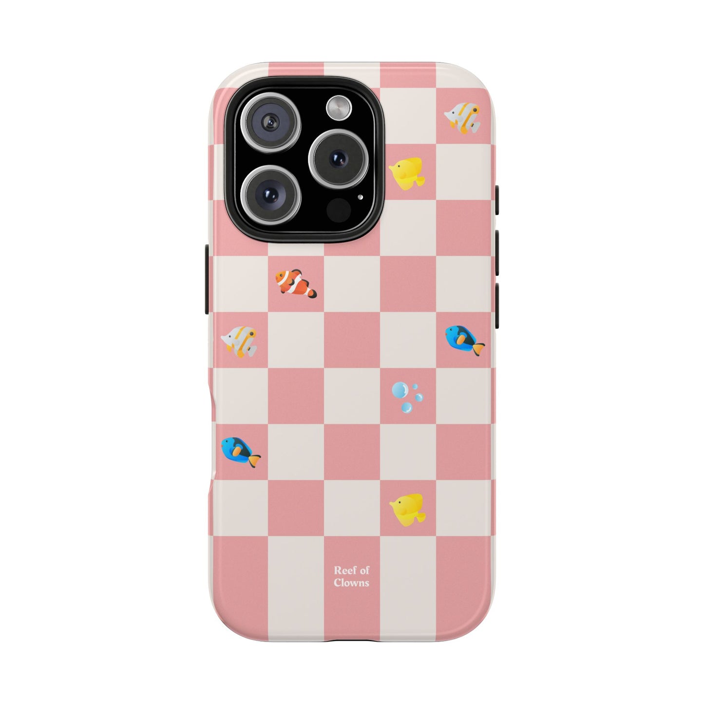 Reef of Clowns Checkerboard (Pinktide) Phone Case