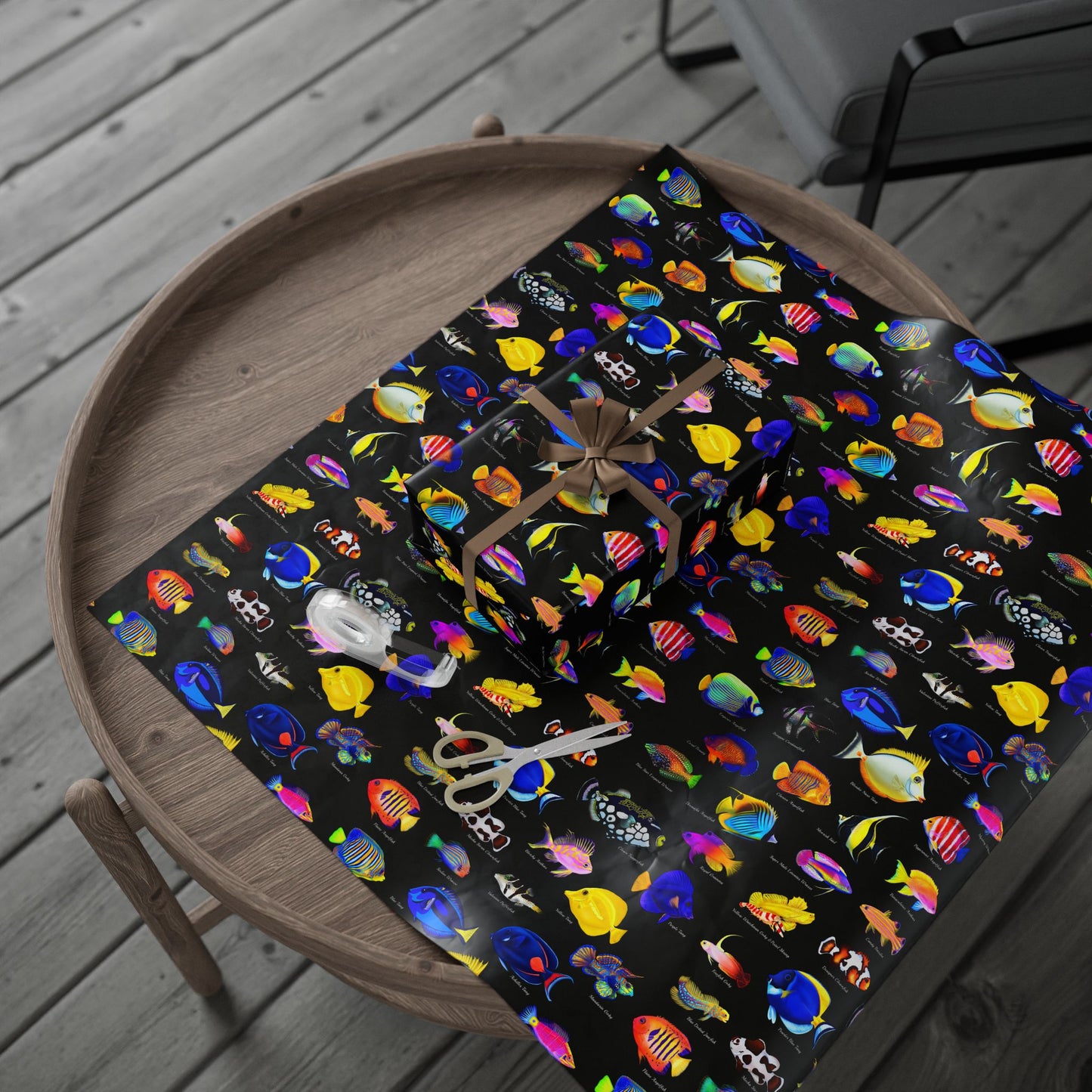 Vibrant Saltwater Fish Gift Wrap