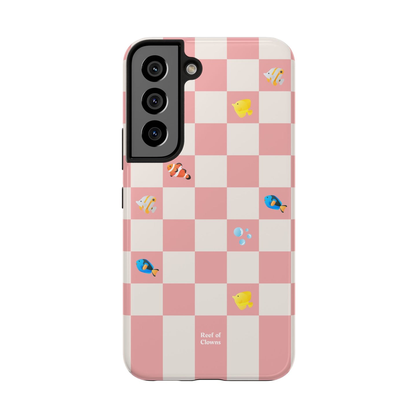 Reef of Clowns Checkerboard (Pinktide) Phone Case