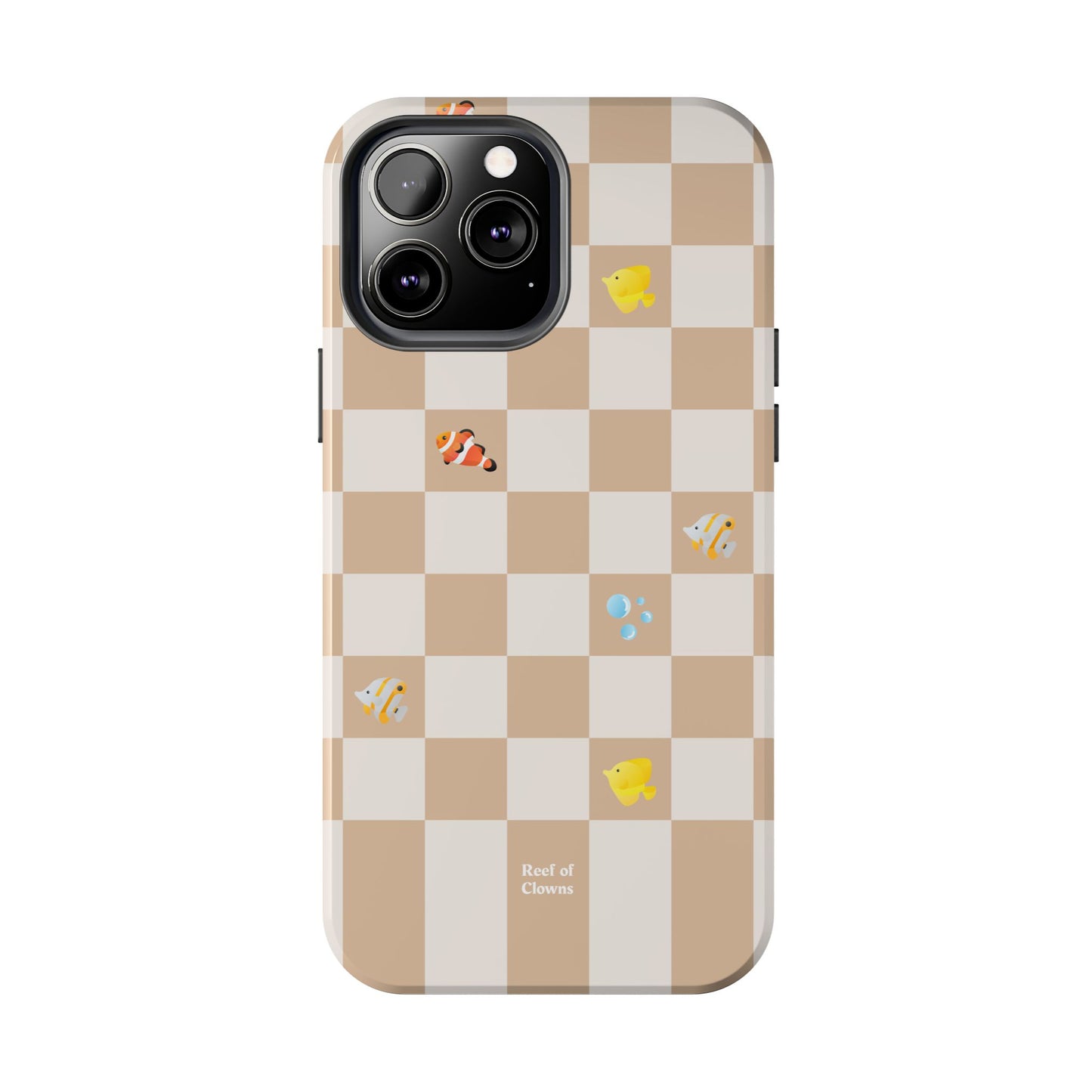 Reef of Clowns Checkerboard (Espresso) Phone Case