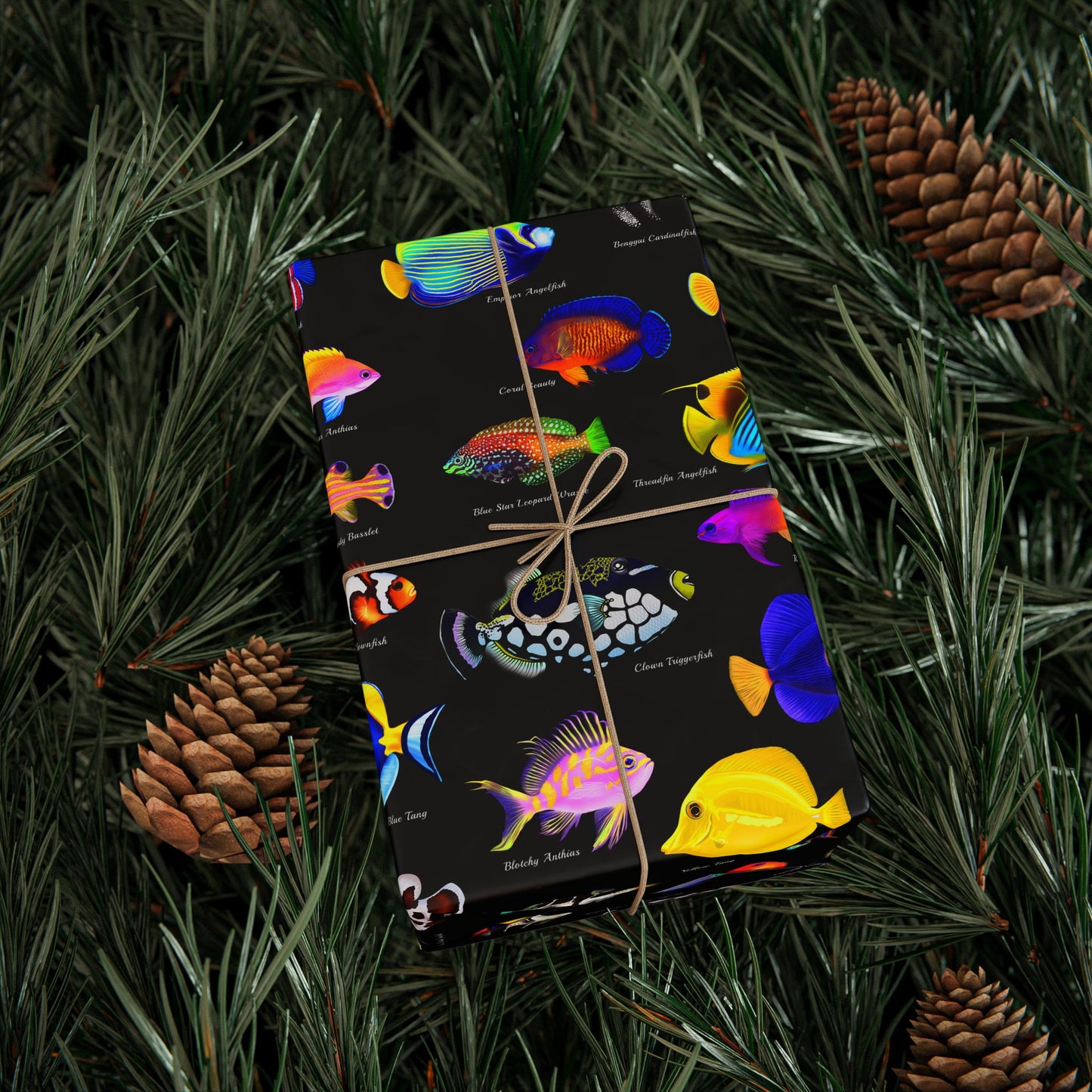 Vibrant Saltwater Fish Gift Wrap