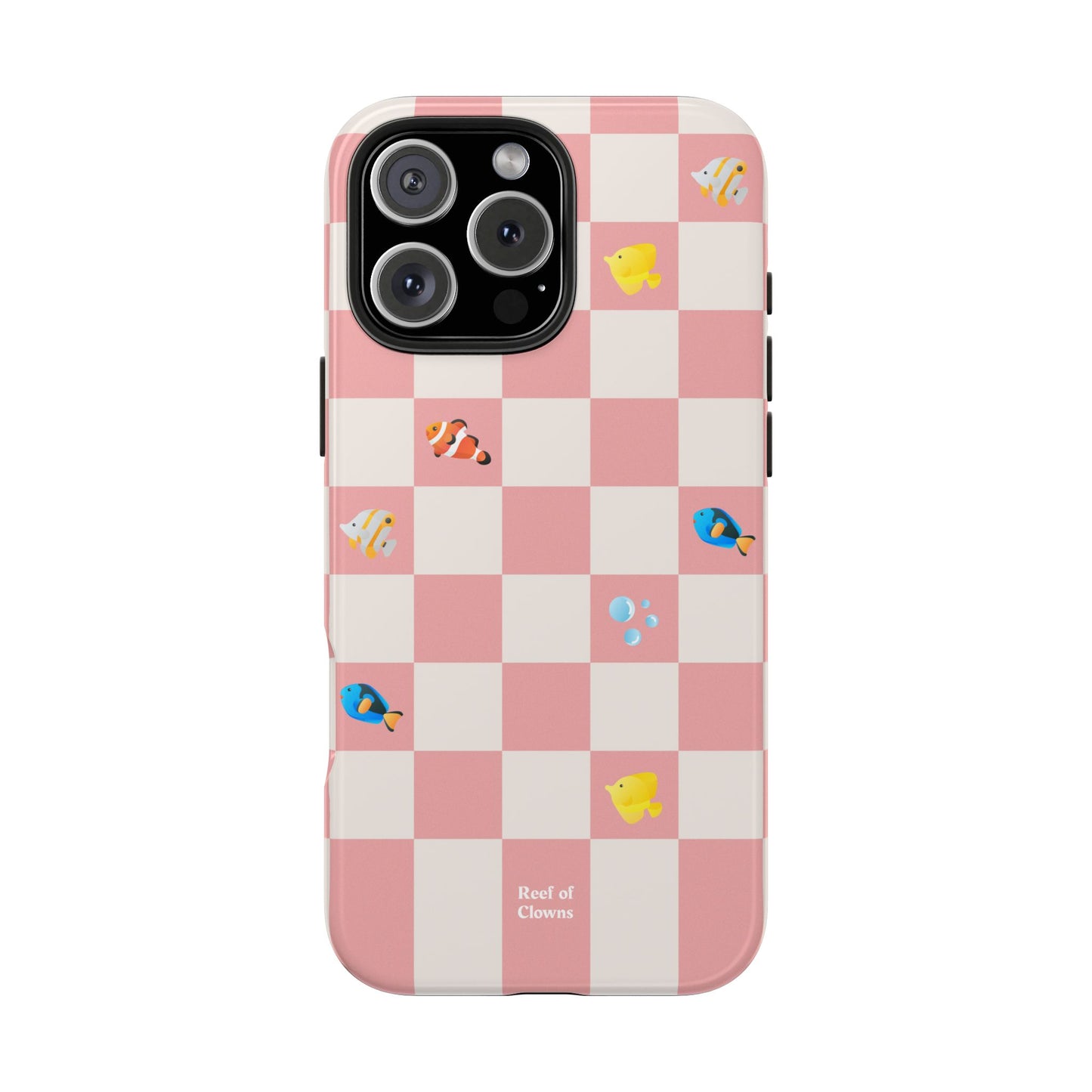 Reef of Clowns Checkerboard (Pinktide) Phone Case