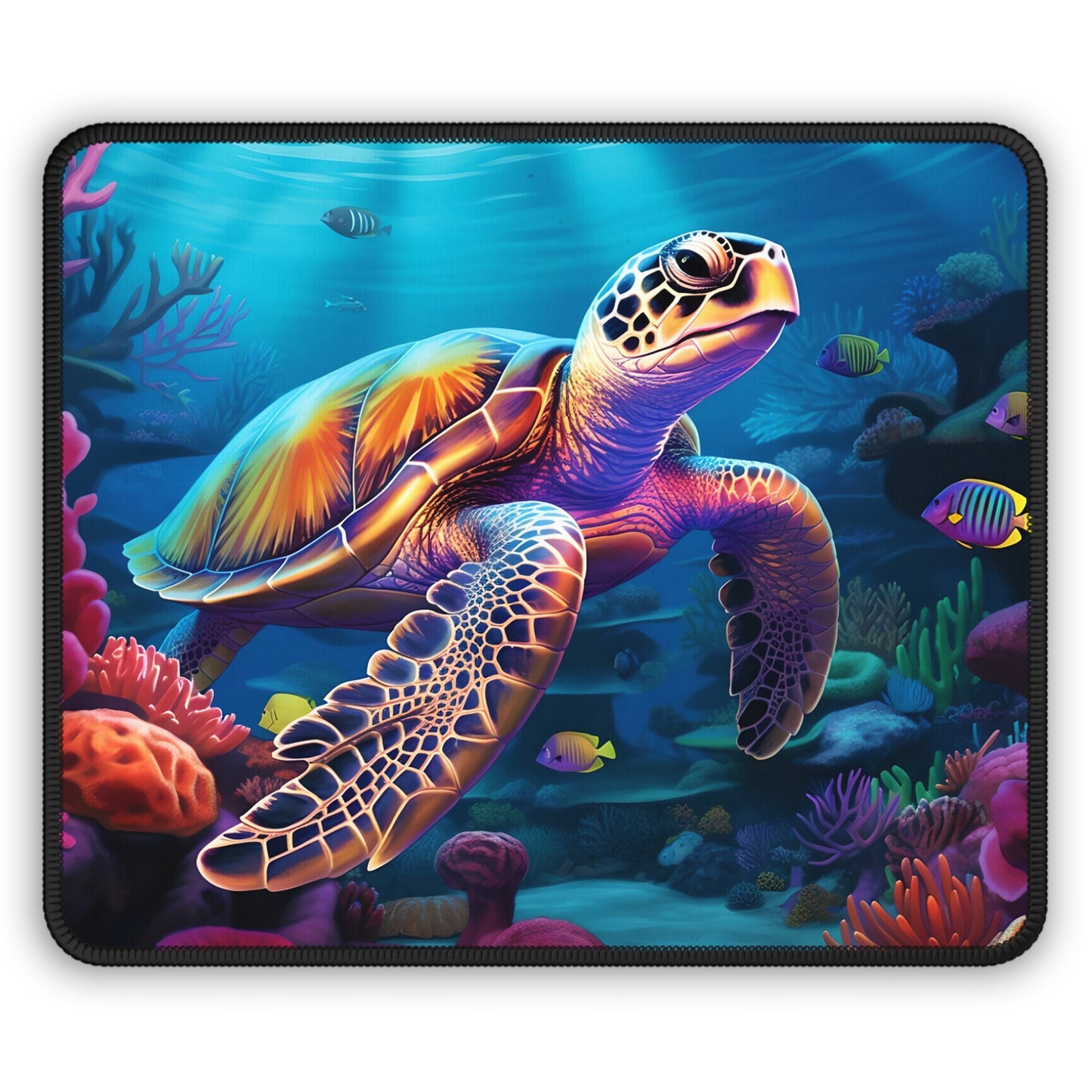 Neon Turtle in the Reef - Reef of Clowns LLC