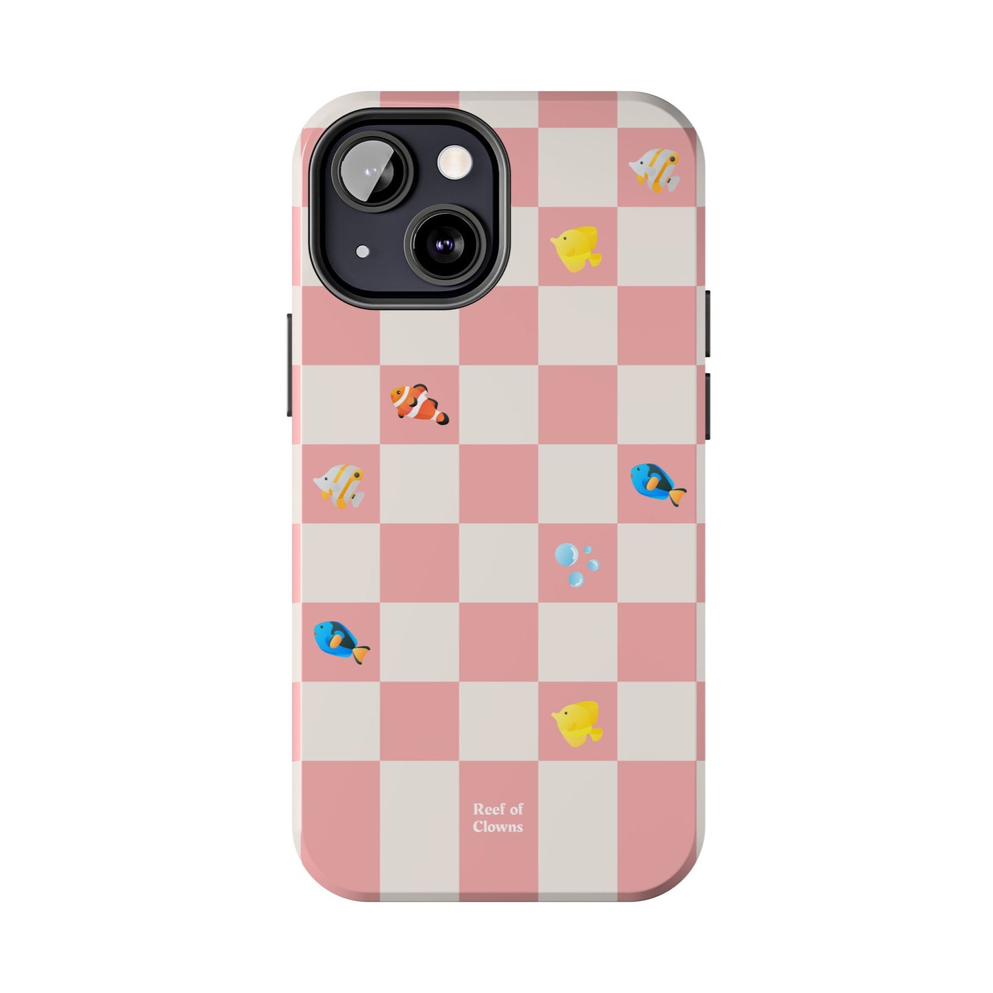 Reef of Clowns Checkerboard (Pinktide) Phone Case