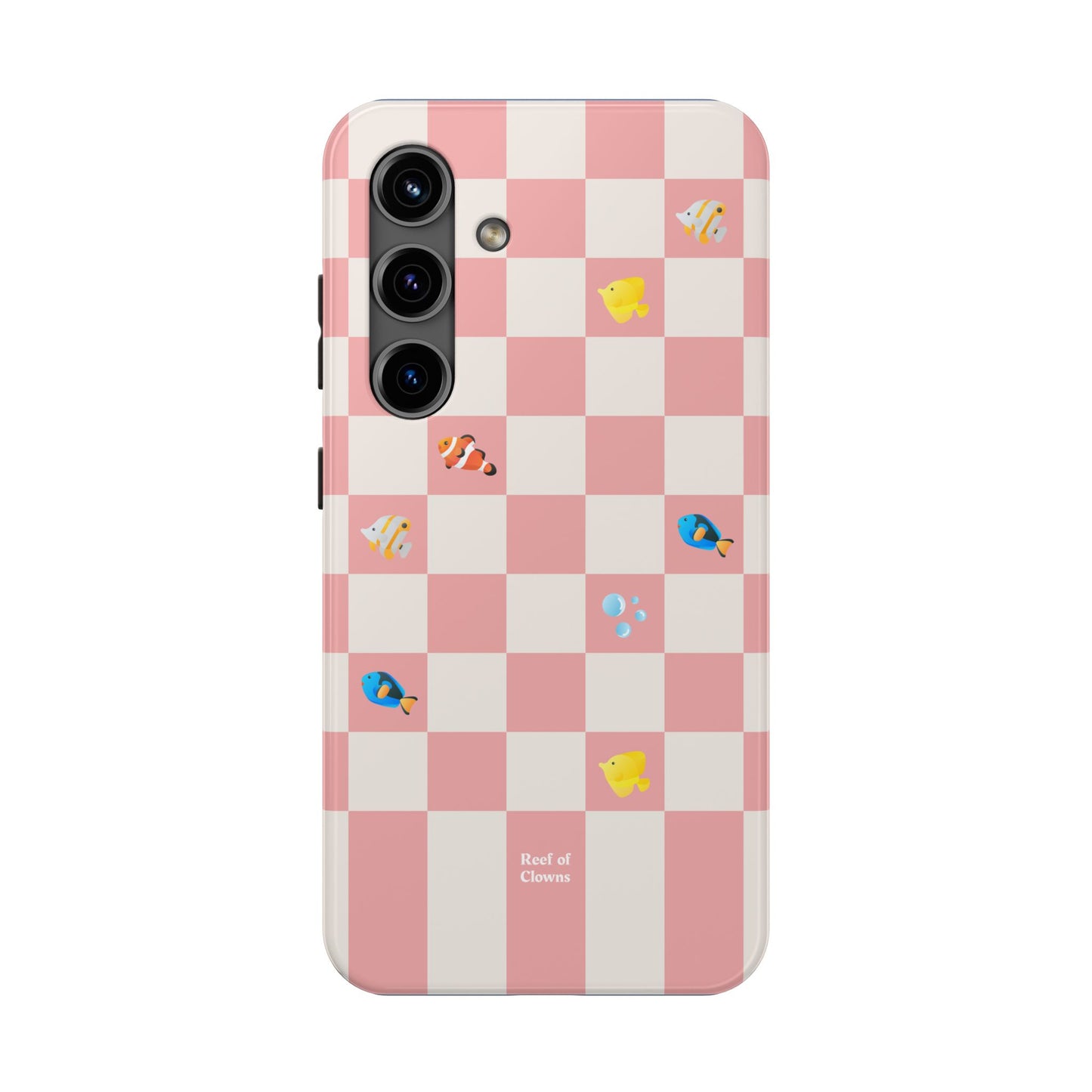 Reef of Clowns Checkerboard (Pinktide) Phone Case