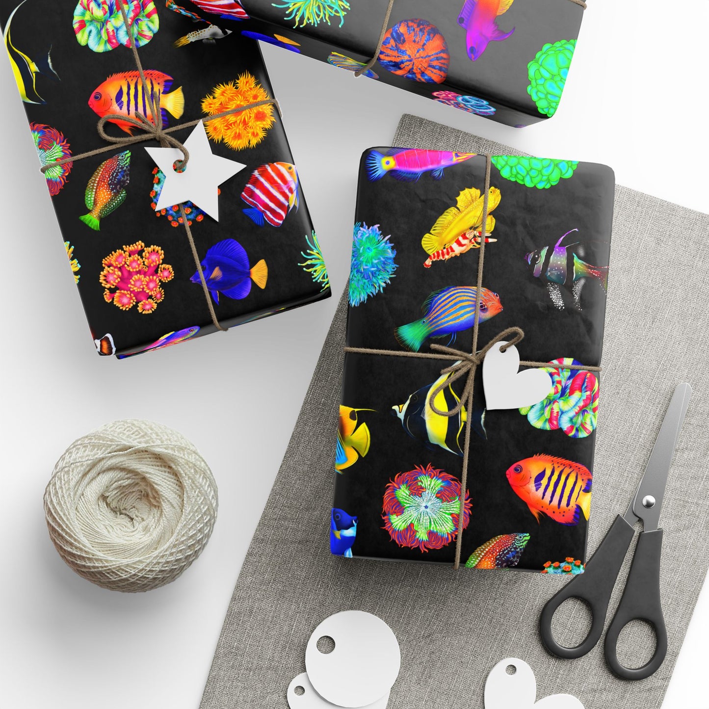 Coral and Fish Gift Wrap
