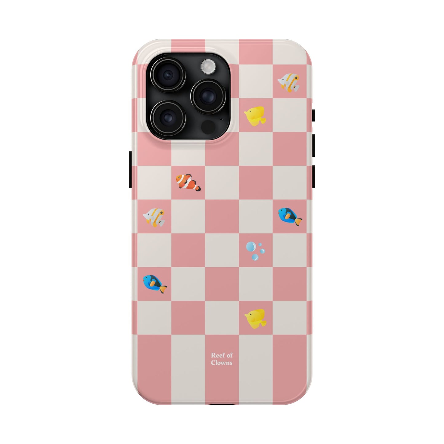 Reef of Clowns Checkerboard (Pinktide) Phone Case