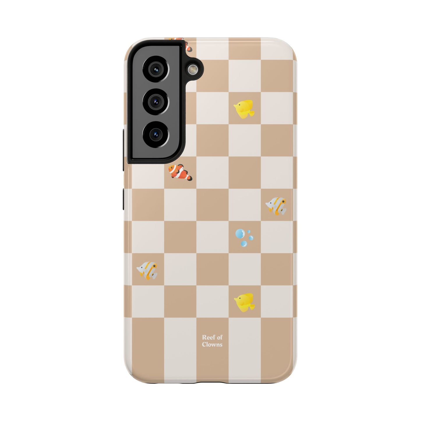 Reef of Clowns Checkerboard (Espresso) Phone Case