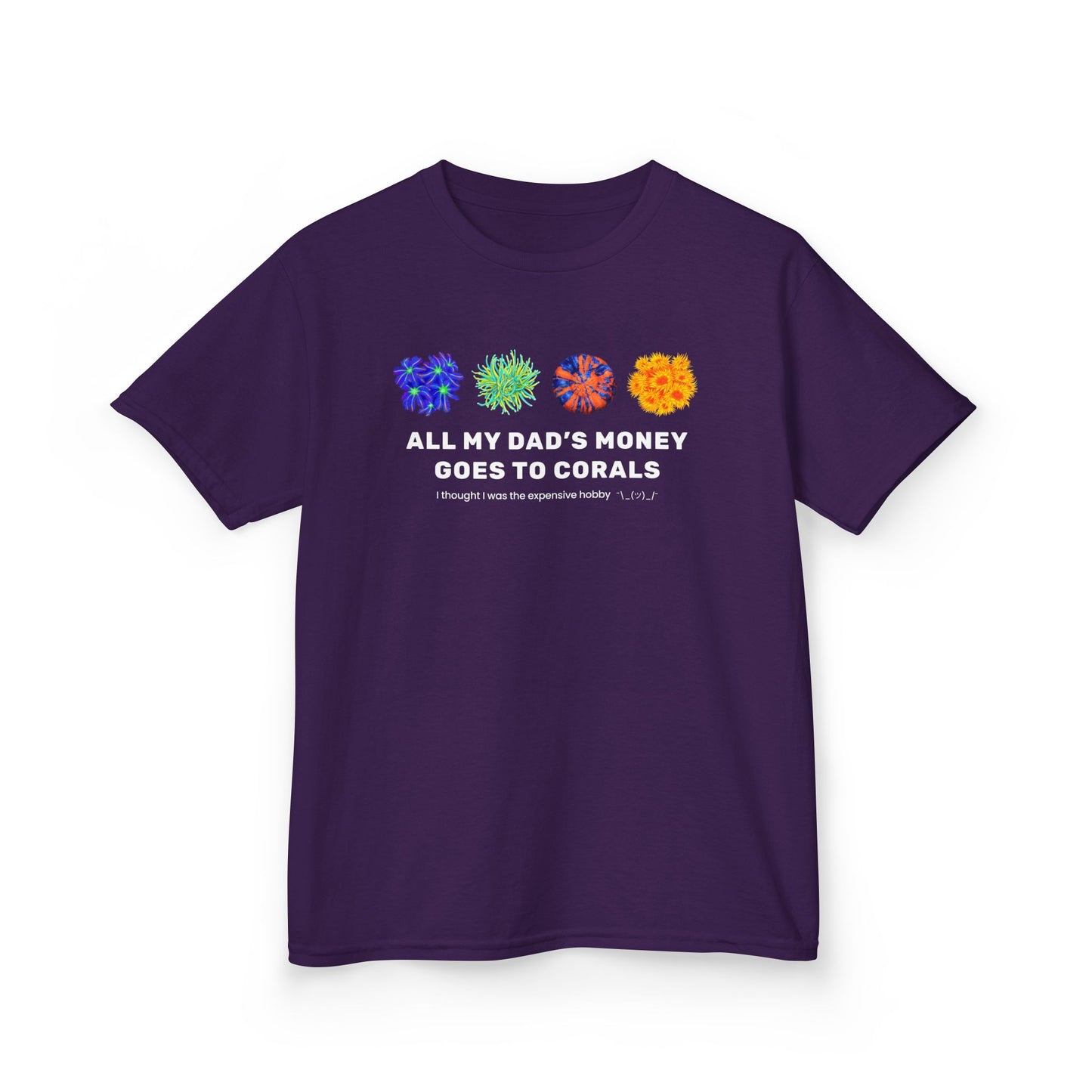 All My Dad's Money Goes to Coral Kids T-Shirt