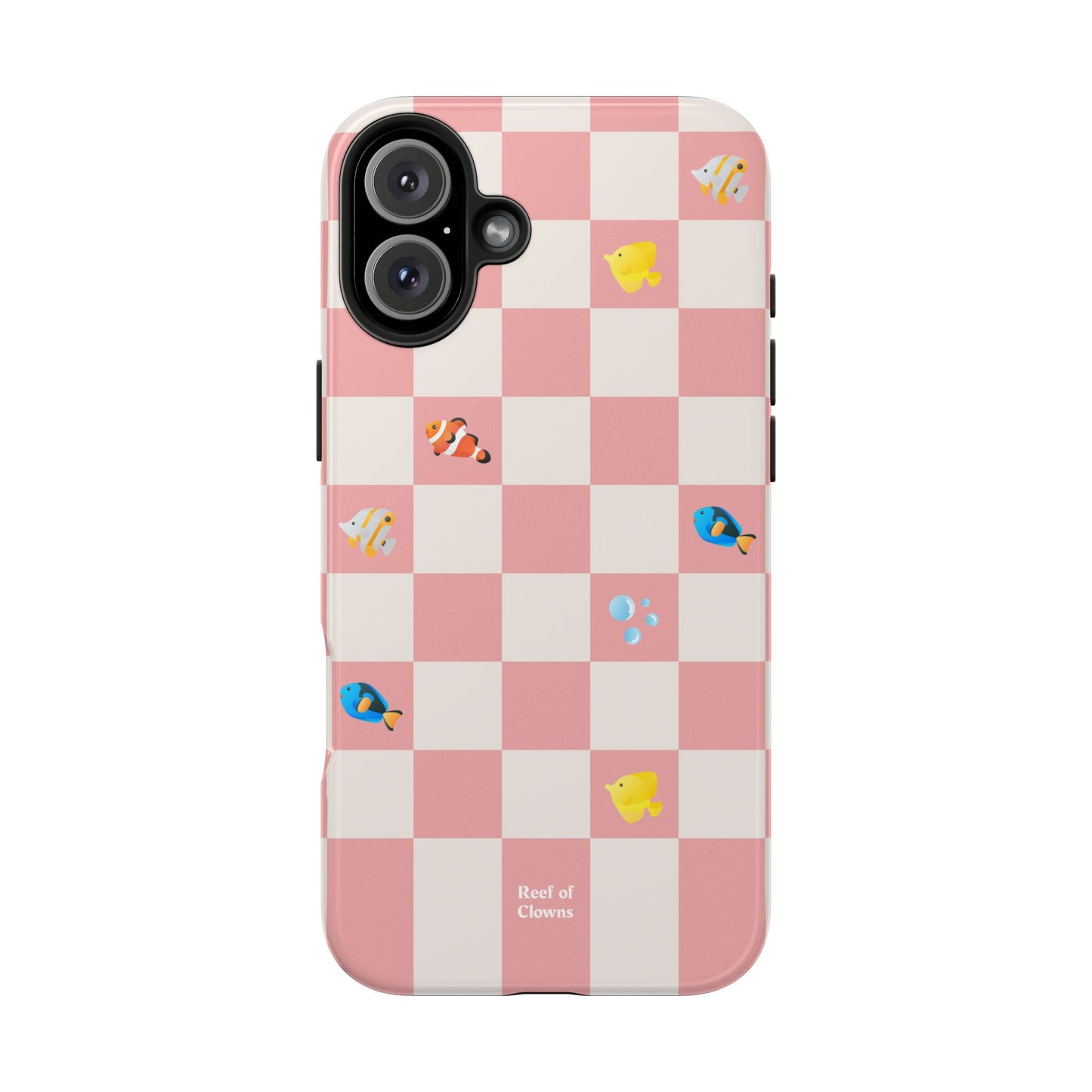 Reef of Clowns Checkerboard (Pinktide) Phone Case