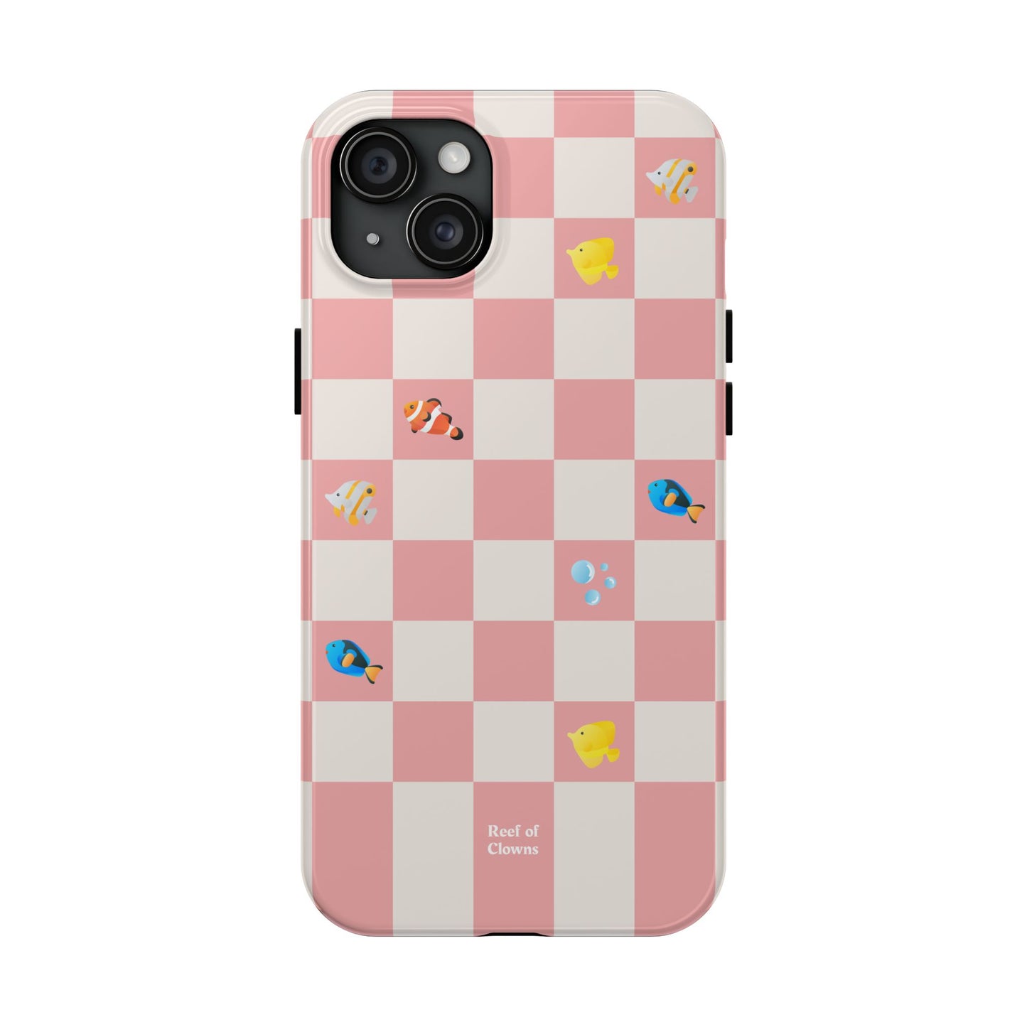Reef of Clowns Checkerboard (Pinktide) Phone Case