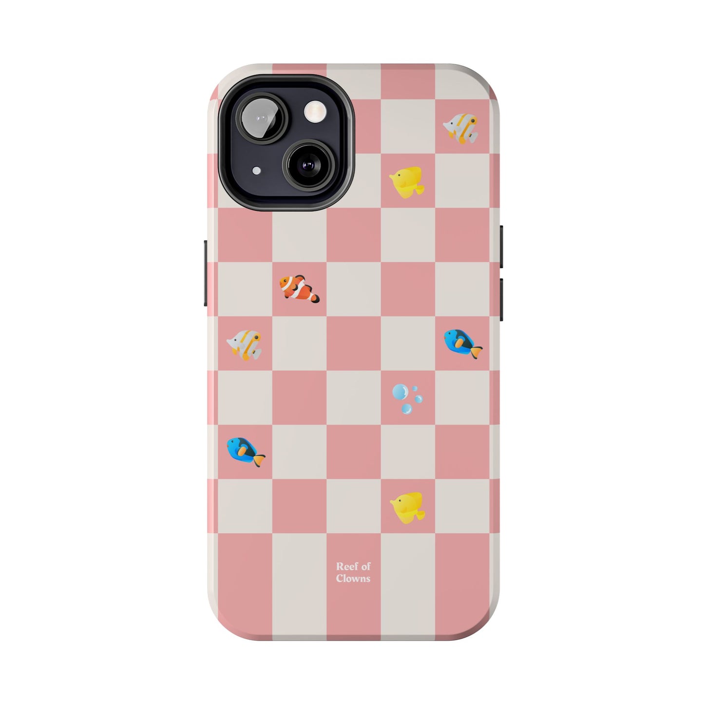 Reef of Clowns Checkerboard (Pinktide) Phone Case