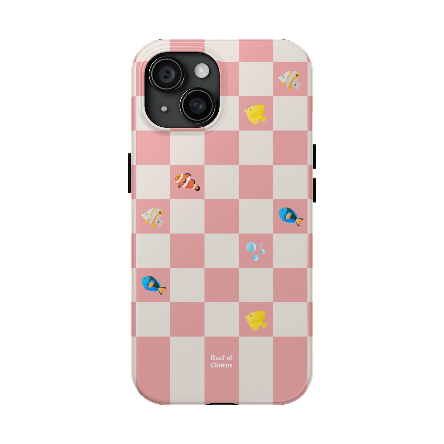 Reef of Clowns Checkerboard (Pinktide) Phone Case