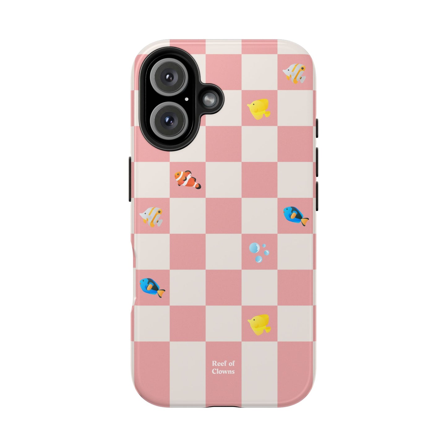 Reef of Clowns Checkerboard (Pinktide) Phone Case