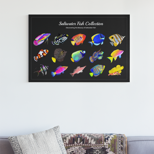Horizontal Saltwater Fish Poster | Reef Tank
