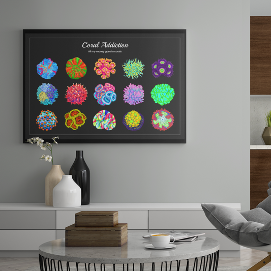 Horizontal Coral Fish Poster | Reef Tank