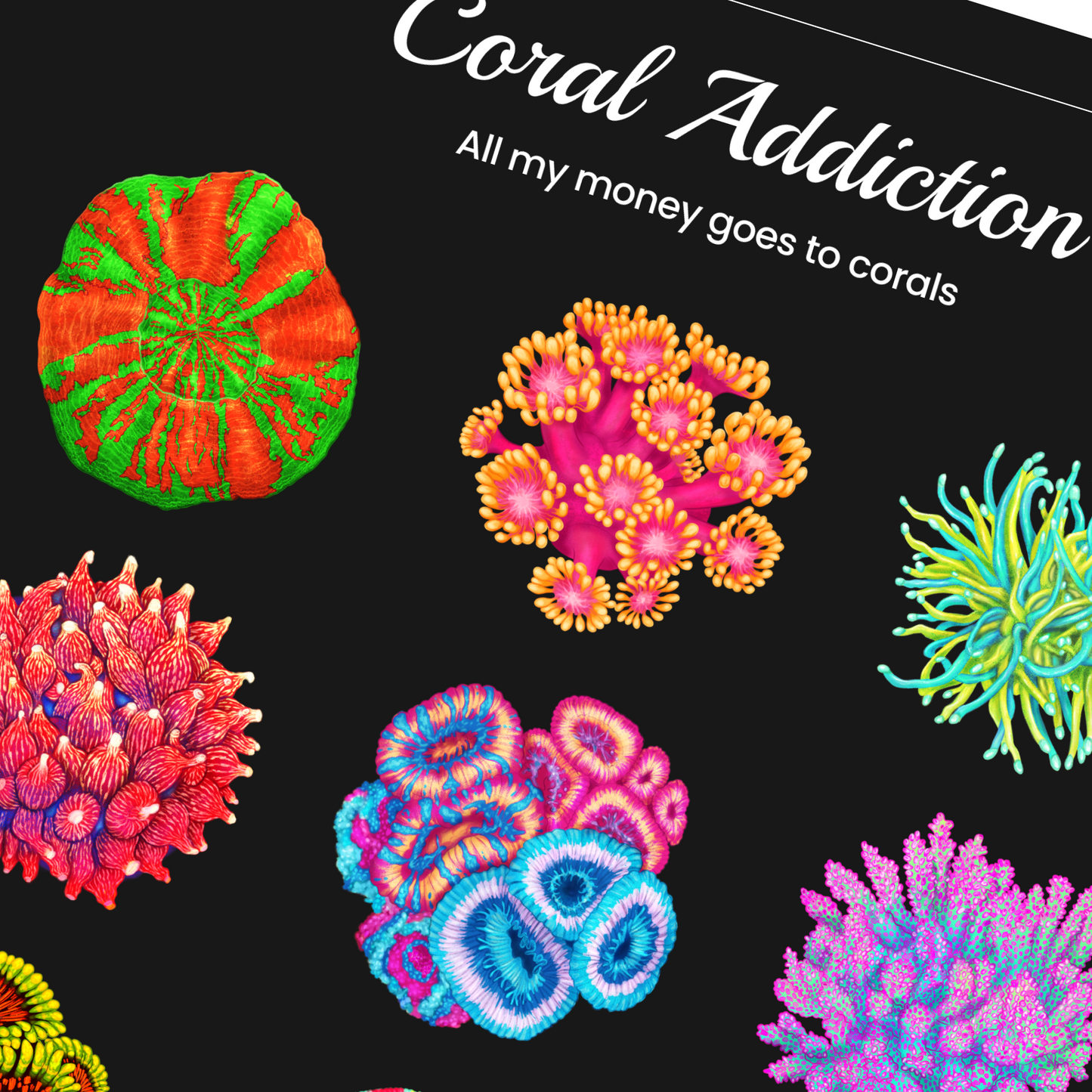 Horizontal Coral Fish Poster | Reef Tank
