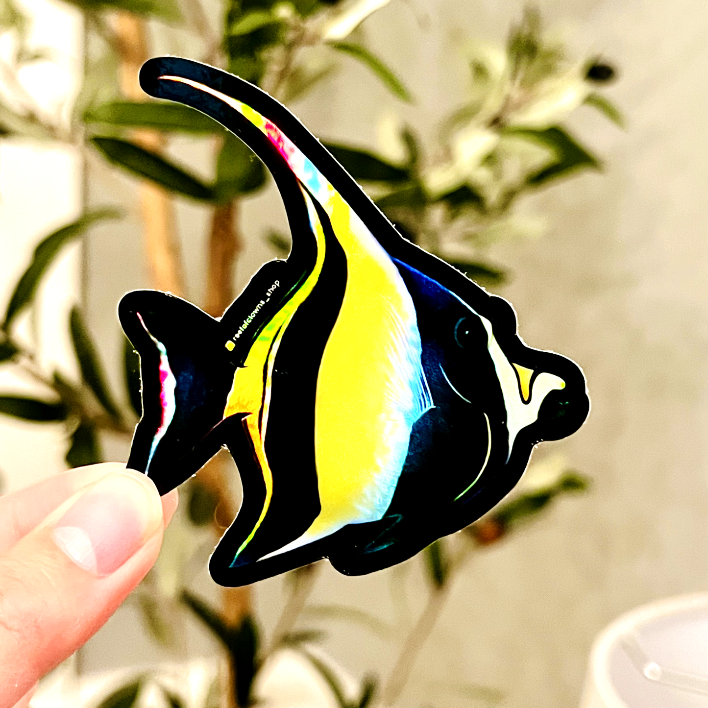 Moorish Idol Sticker (Holographic) - Reef of Clowns LLC