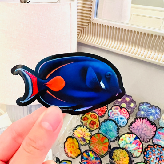 Achilles Tang Sticker (Holographic) - Reef of Clowns LLC