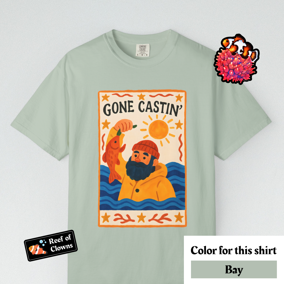 Gone Castin' - Graphic Shirt
