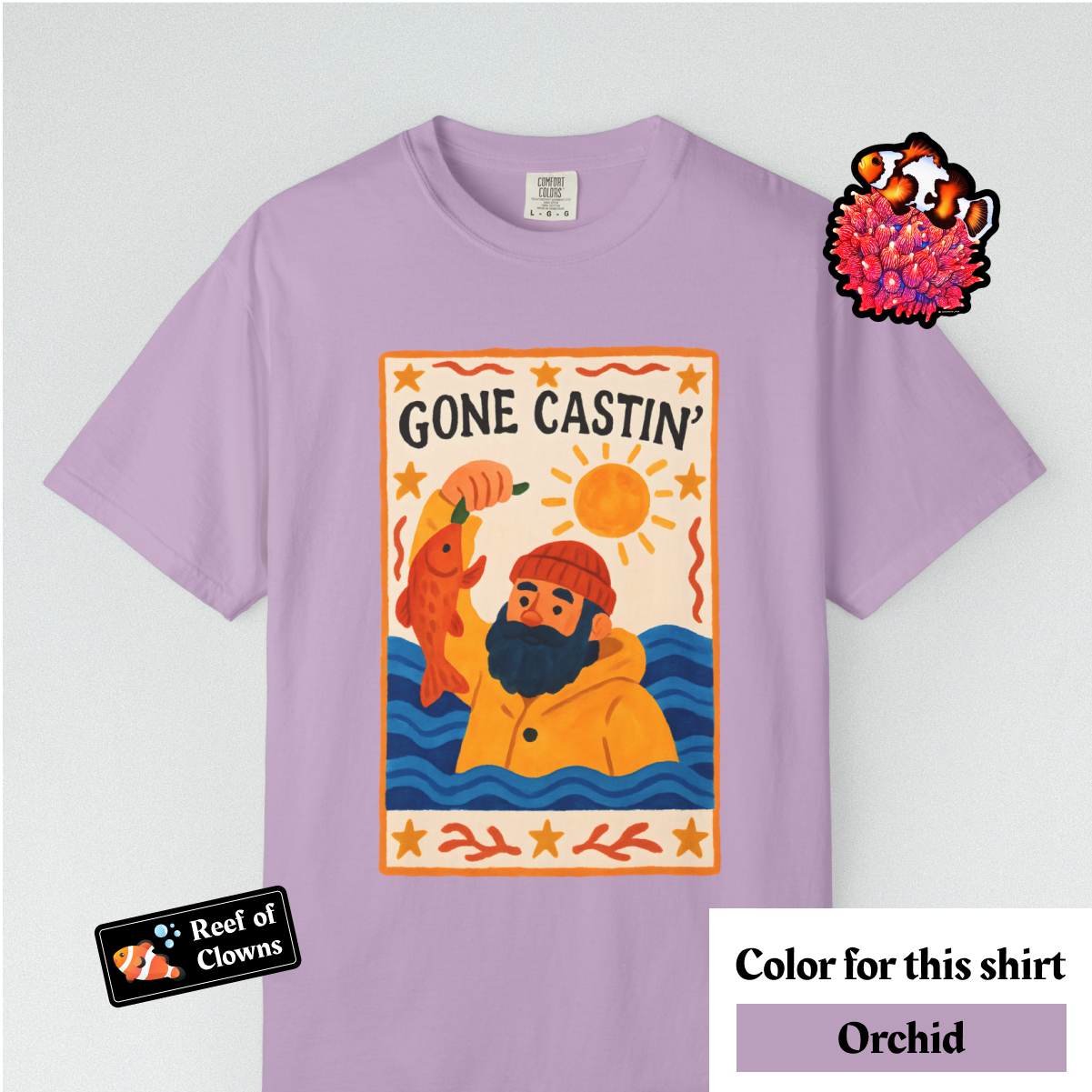 Gone Castin' - Graphic Shirt