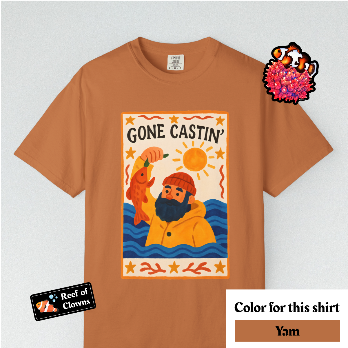 Gone Castin' - Graphic Shirt