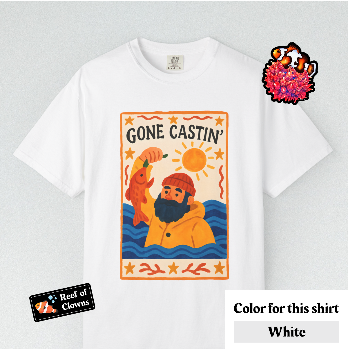 Gone Castin' - Graphic Shirt