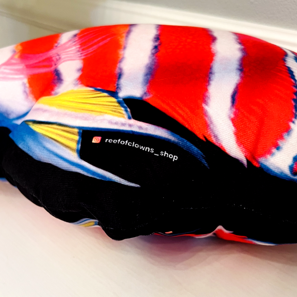 Peppermint Angelfish Pillow - Reef of Clowns LLC