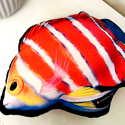 Peppermint Angelfish Pillow - Reef of Clowns LLC