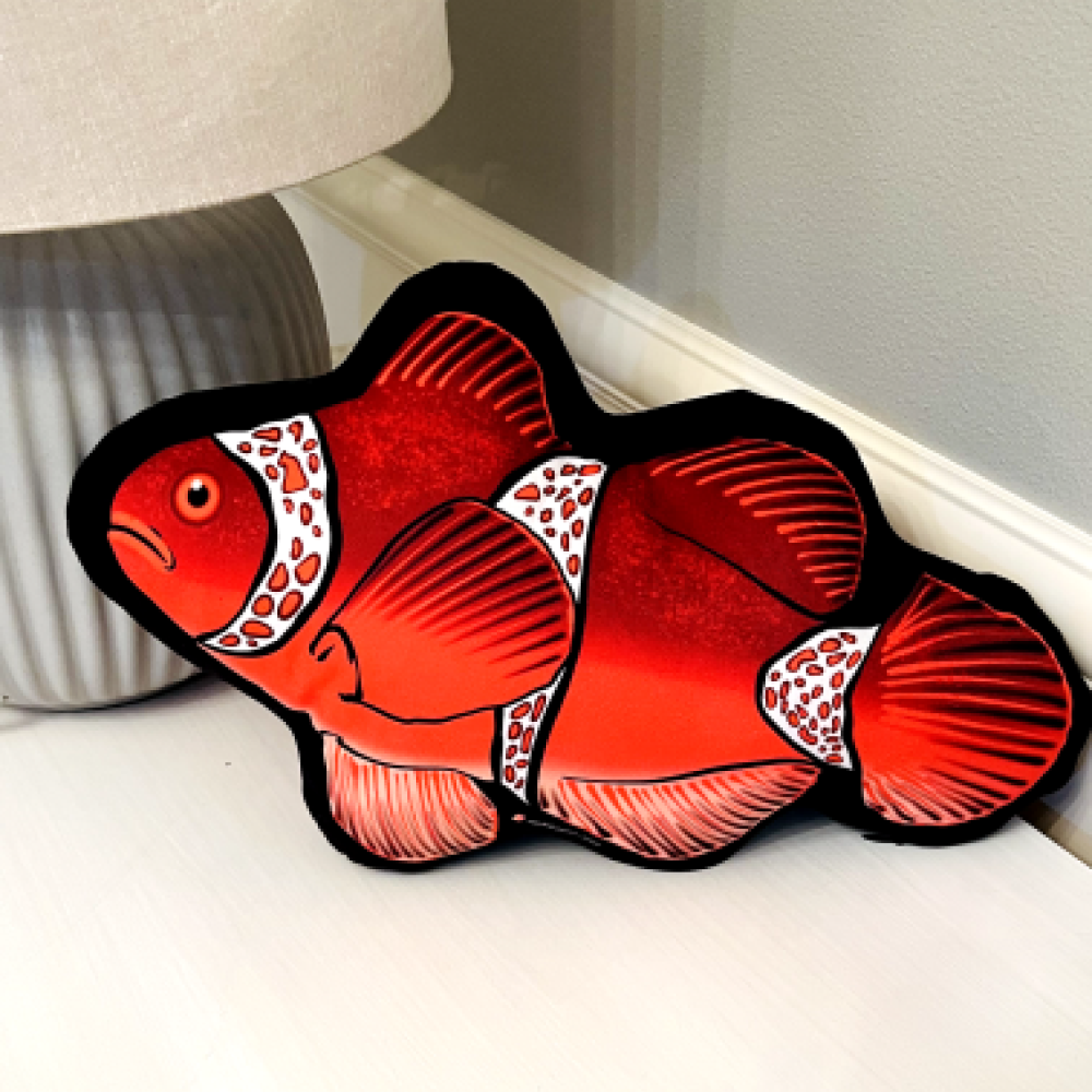 Maroon Clownfish Pillow - Reef of Clowns LLC