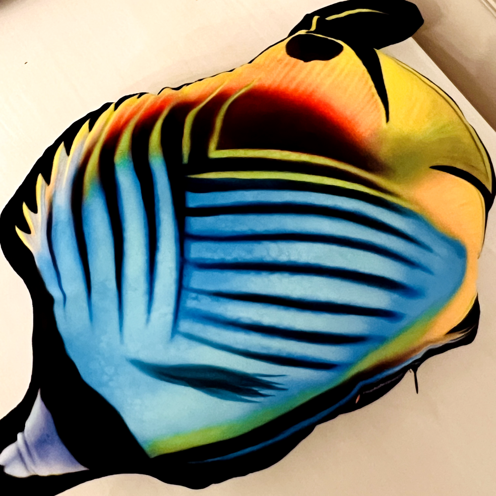 Threadfin Butterflyfish Pillow - Reef of Clowns LLC