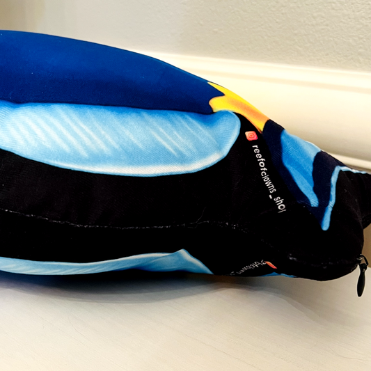 Powder Blue Tang Pillow - Reef of Clowns LLC