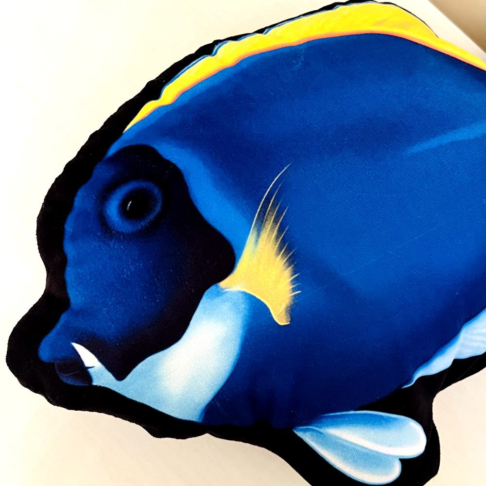 Powder Blue Tang Pillow - Reef of Clowns LLC