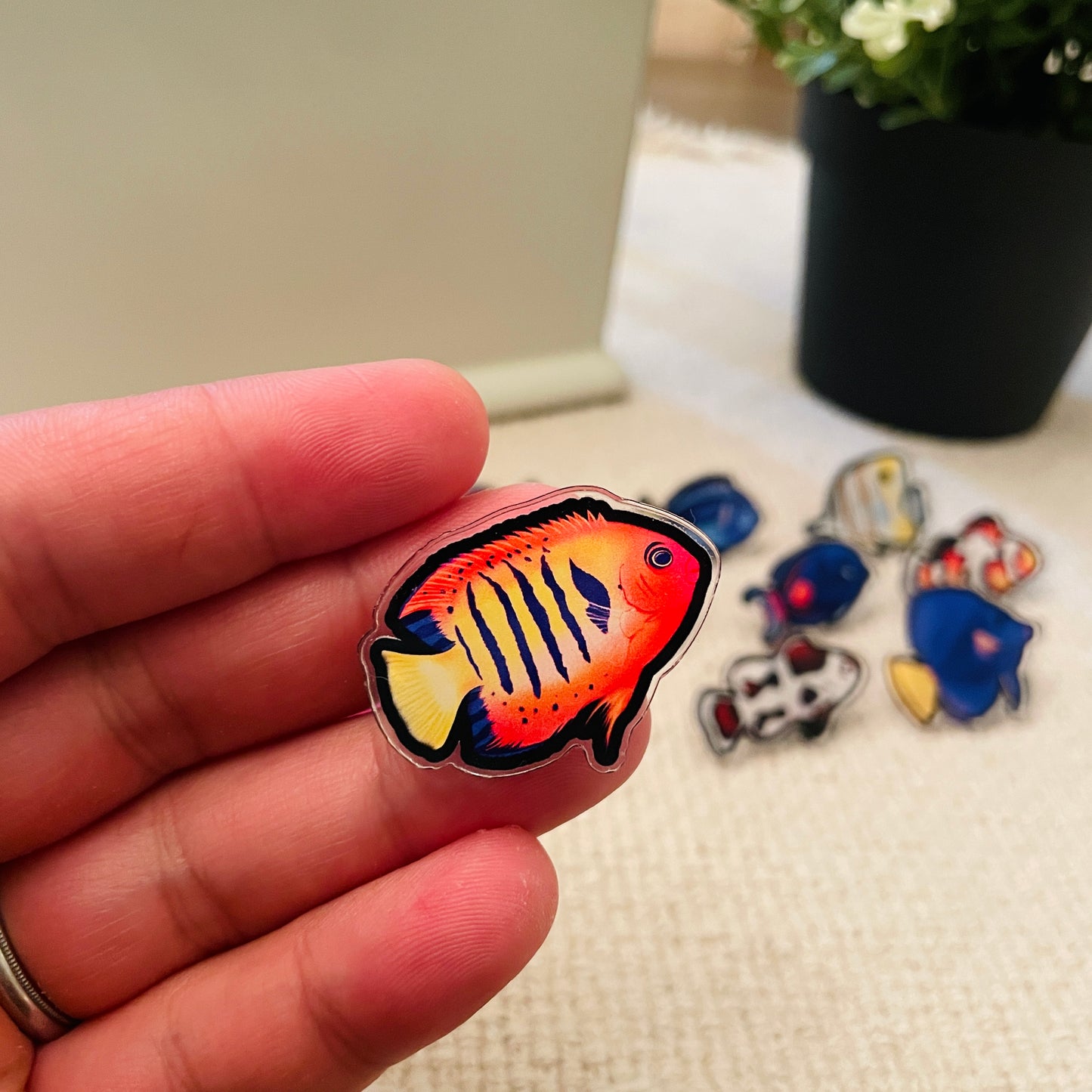 Flame Angelfish Pin - Reef of Clowns LLC