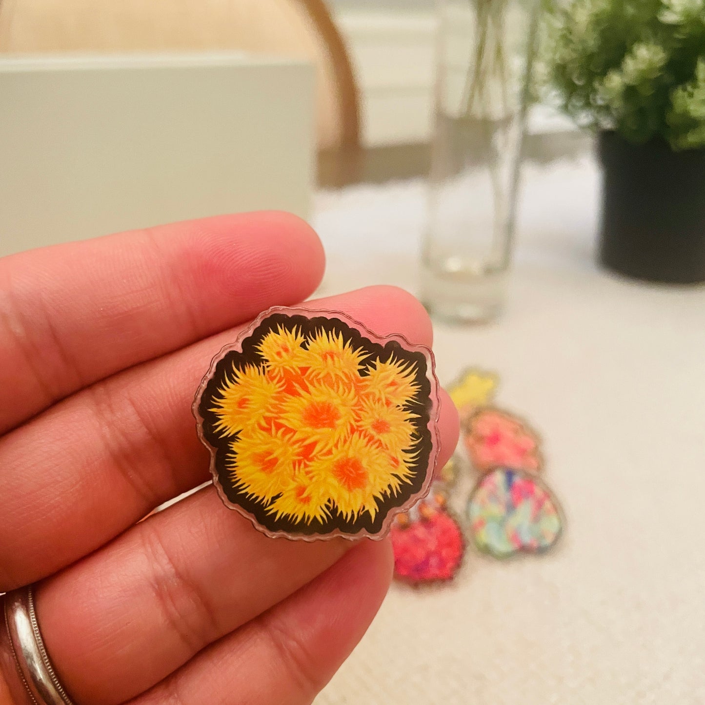 Sun Coral Pin - Reef of Clowns LLC