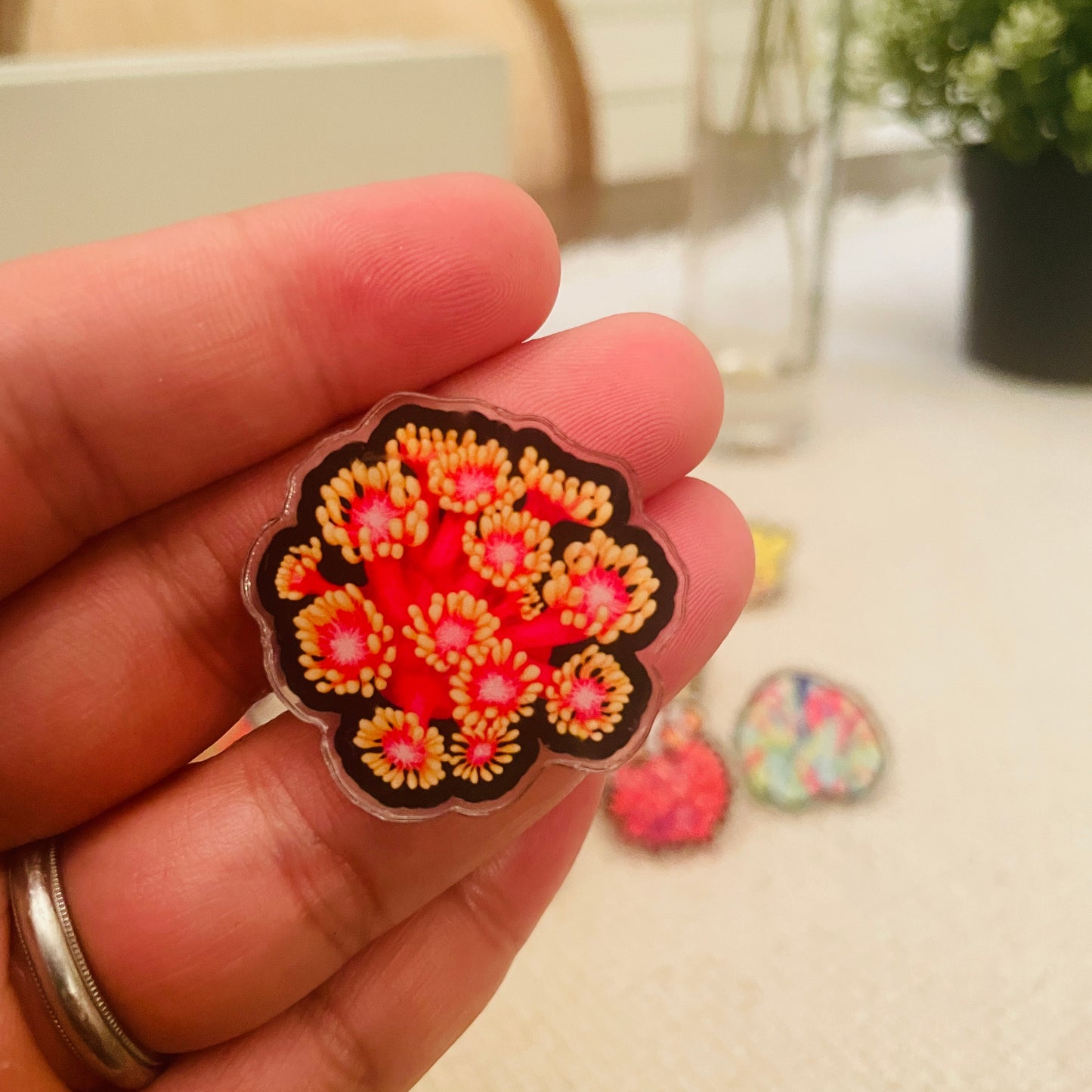 Golden Inferno Goniopora Pin - Reef of Clowns LLC