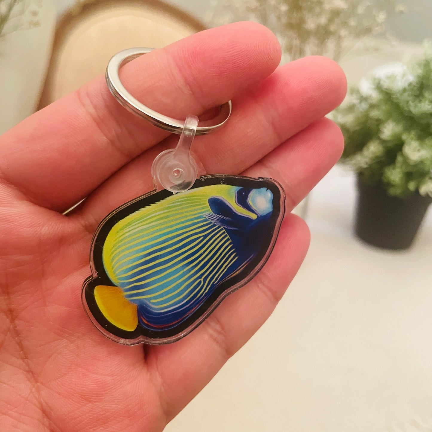 Emperor Angelfish Keychain - Reef of Clowns LLC