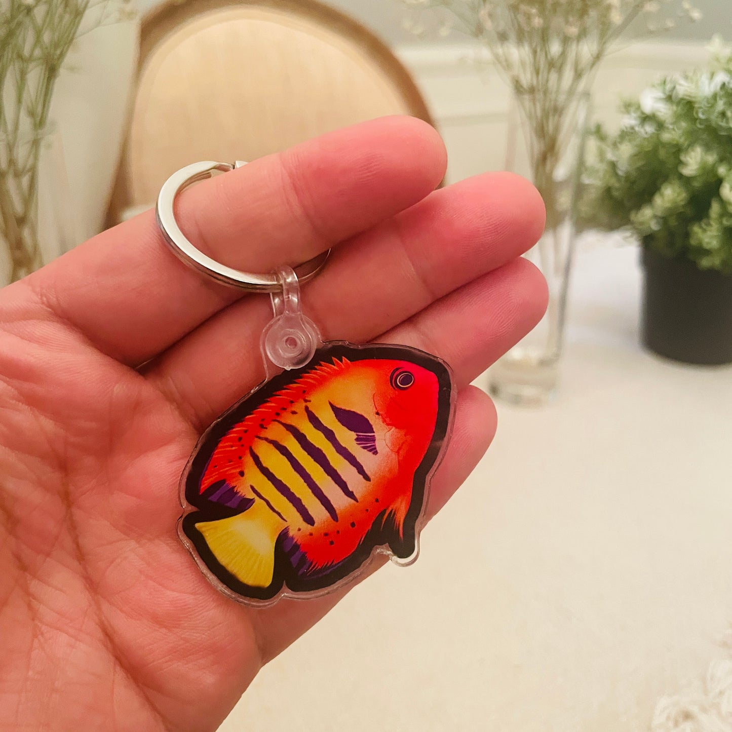 Flame Angelfish Keychain - Reef of Clowns LLC