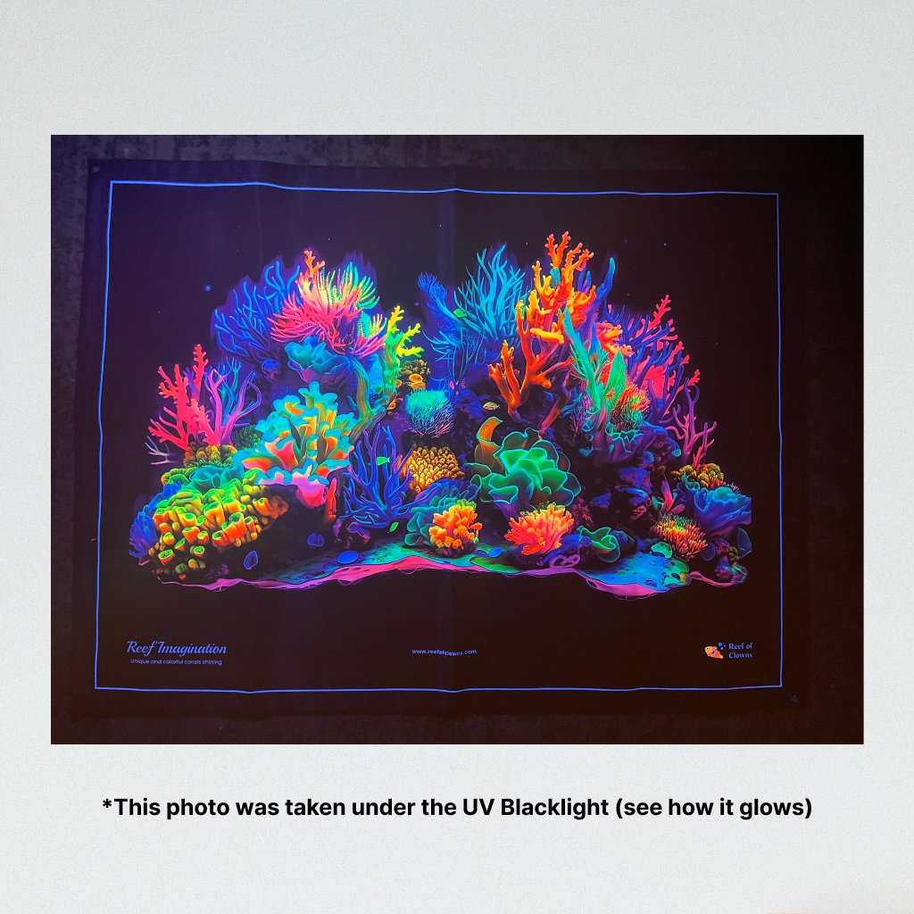 Reef Imagination UV Blacklight Tapestry - Reef of Clowns