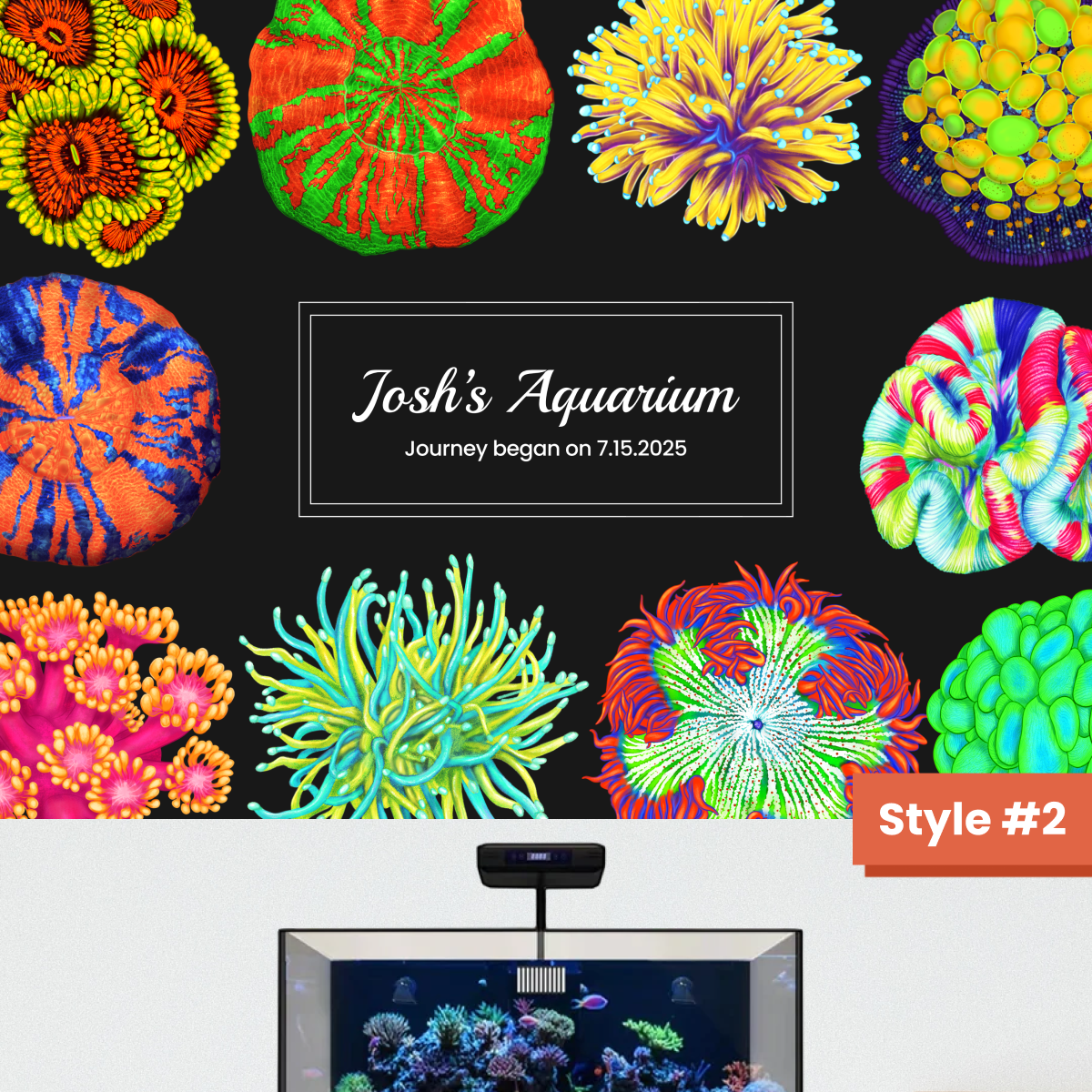 Custom UV Blacklight Reef Tapestry – Personalized