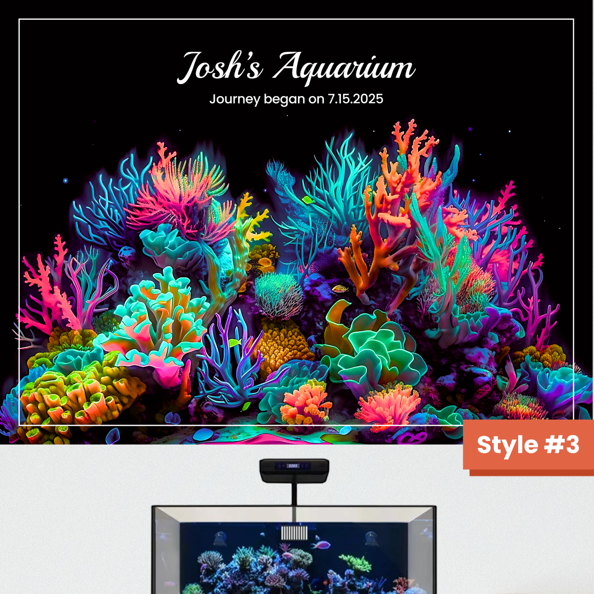 Custom UV Blacklight Reef Tapestry – Personalized