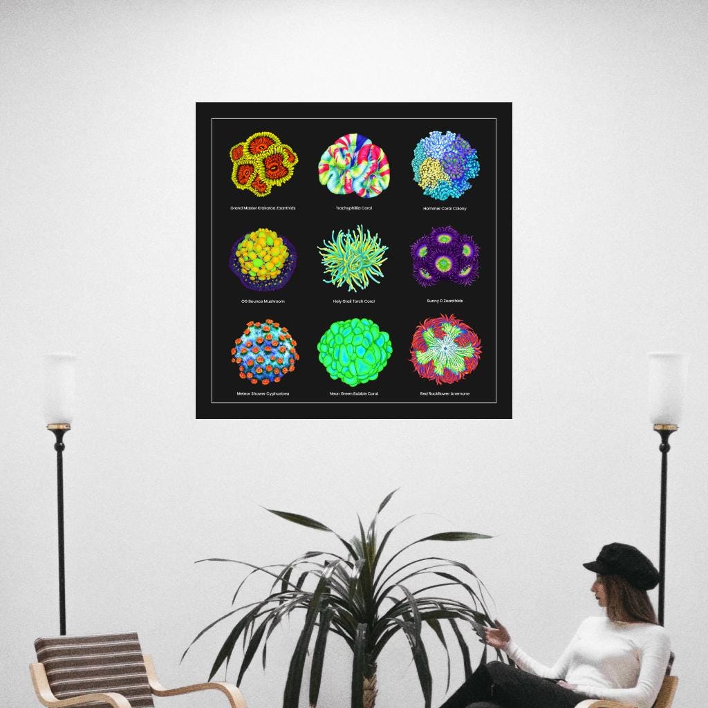Reef Coral Canvas Wall Art