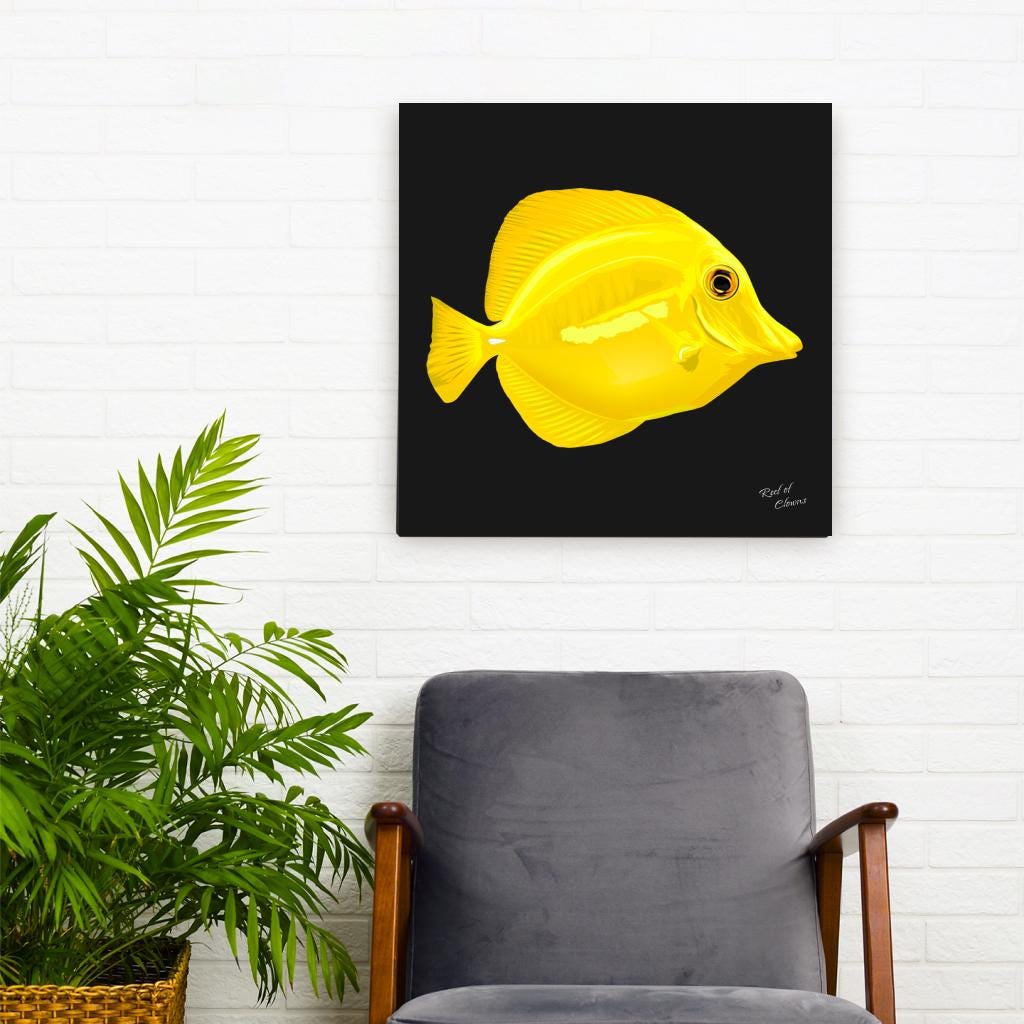 Yellow Tang Canvas Wall Art