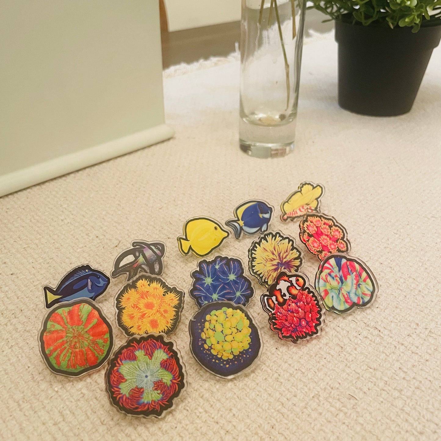 Sun Coral Pin - Reef of Clowns LLC
