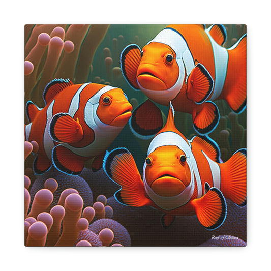Clownfish Family (Canvas Art) - Reef of Clowns