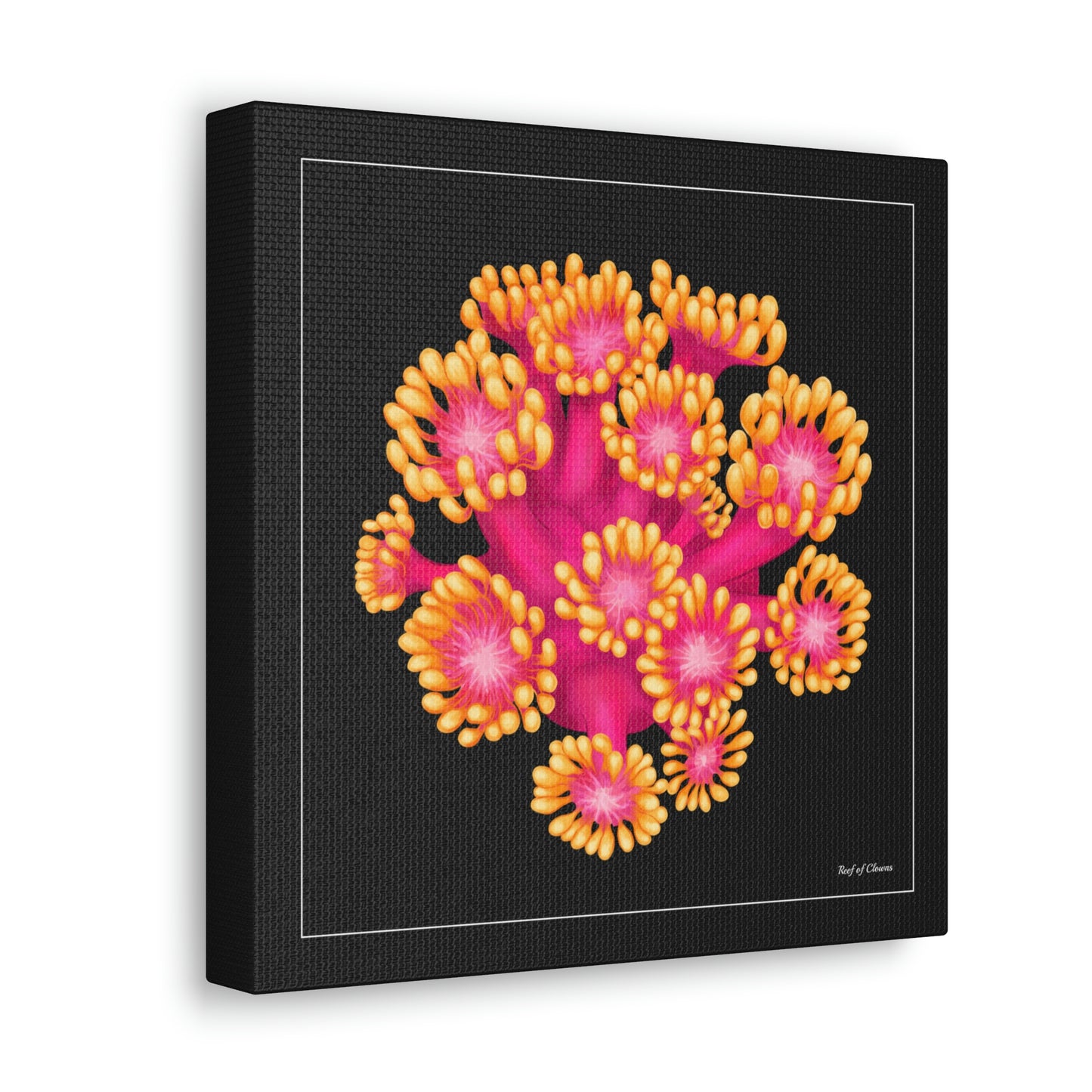 Golden Inferno Goniopora Coral (Canvas Art) - Reef of Clowns
