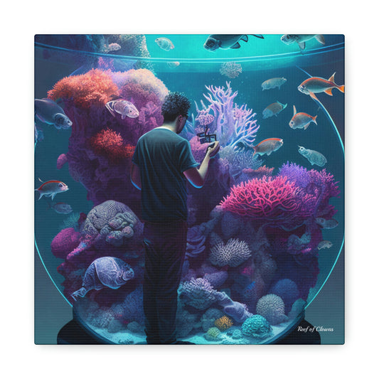 Vision of Reef Tank (Canvas Art) - Reef of Clowns