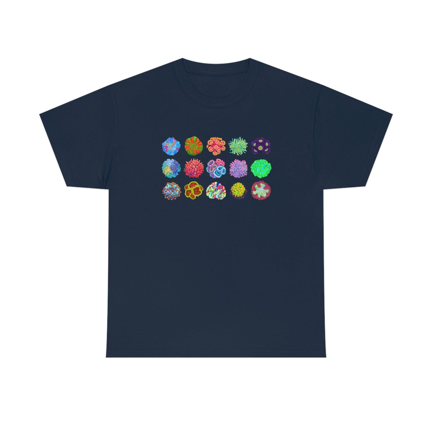 Shirt with 15 Corals on the Front - Reef of Clowns