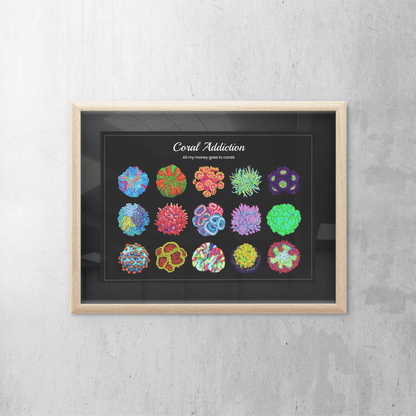 15 Hand-drawn Based Coral Poster (Horizontal) - Reef of Clowns