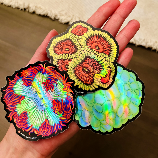 Grand Master Krakatoa Zoanthid Sticker (Holographic) - Reef of Clowns